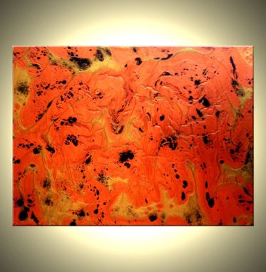 Custom Made Original Abstract Copper Metallic Copper Painting, Abstract Gold Marbled Knife Modern Textured Art