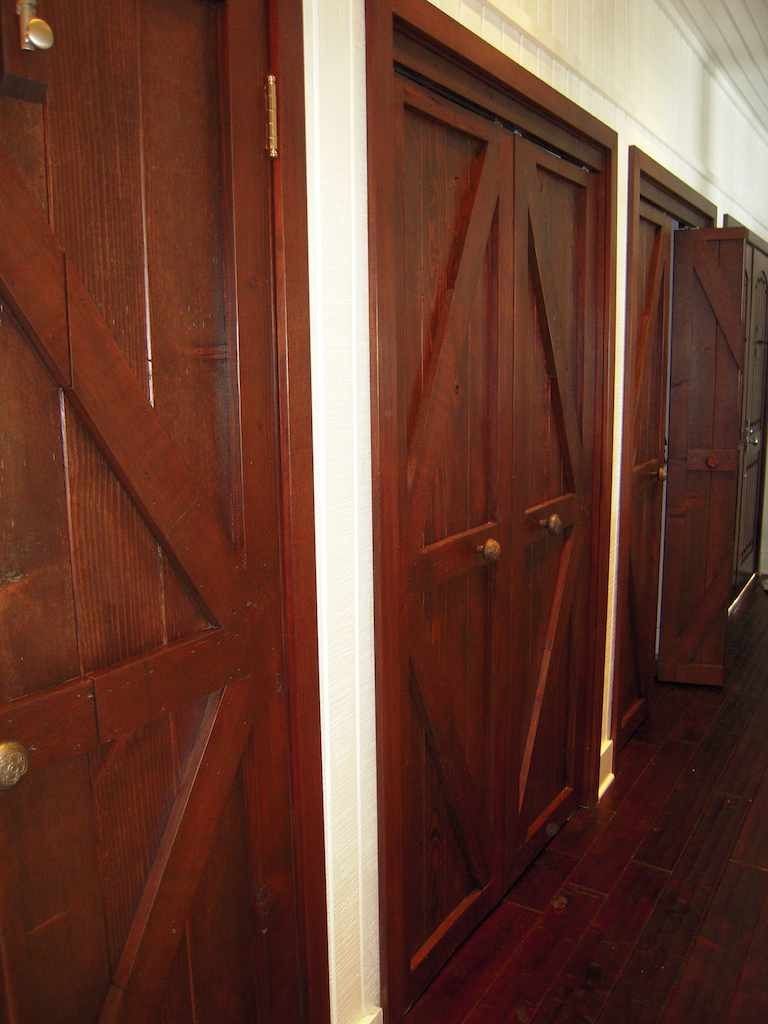 Hand Crafted Custom Reclaimed Wood BiFold Closet Doors For A Luxury