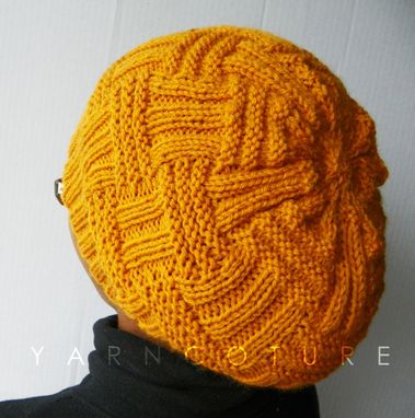 Custom Made The Basketweave Textured Hat - In Mustard / Unisex / Winter, Spring,Summer, Fall Fashion Slouch Hat