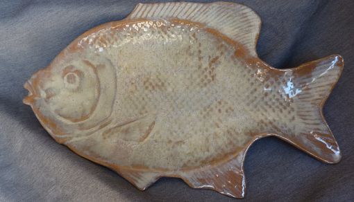 Custom Made Fish Platter Tan Glaze