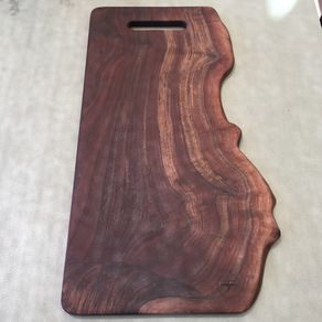 Walnut Live Edge Charcuterie Board with Turquoise Inlay