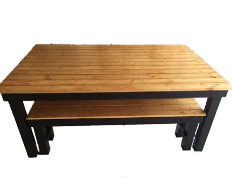 Custom Made Beautiful Outdoor Table With Benches