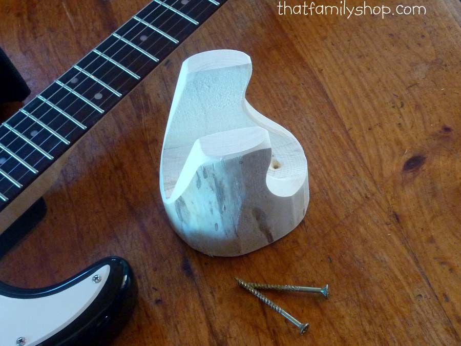 Buy Hand Made Guitar Wall Hanger, Unique Wood Log Instrument Stand Display, made to order from