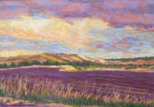 Custom Made Original Framed Soft Pastel Landscape Painting