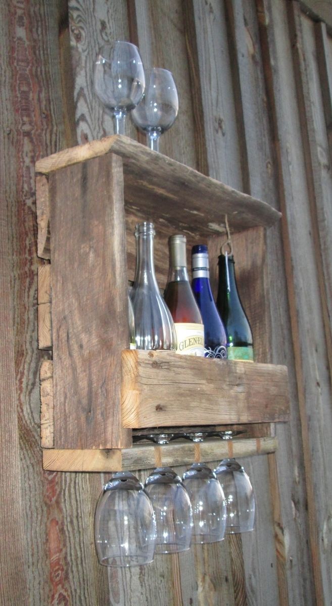 barnwood wine rack