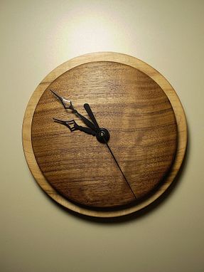 Custom Made Walnut/Maple Wall Clock
