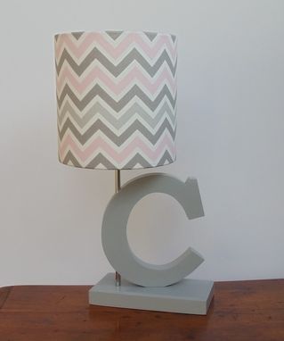 Custom Made Letter Lamp - Handmade Wooden Nursery Or Kids Lamp