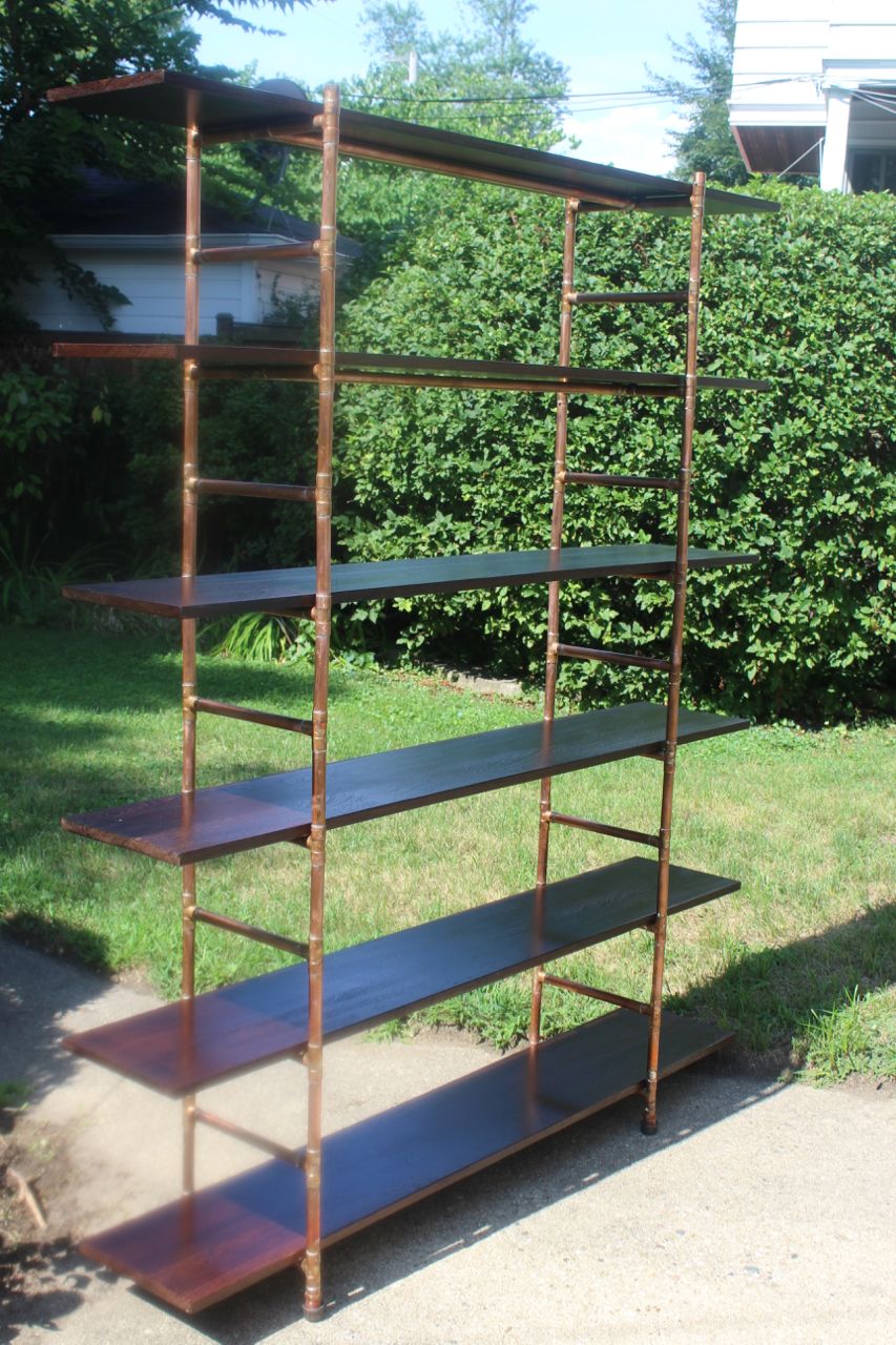 Buy Hand Made Wenge Copper Pipe Shelves Made To Order From