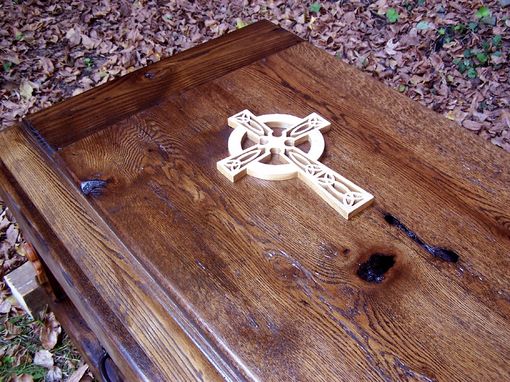 Custom Made Hand Built Reclaimed Wood Celtic Custom Casket
