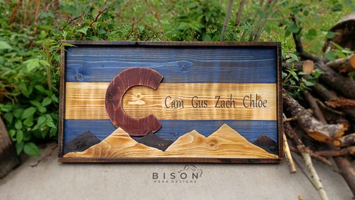 Custom Made Personalized 18x32in Framed Colorado Flag