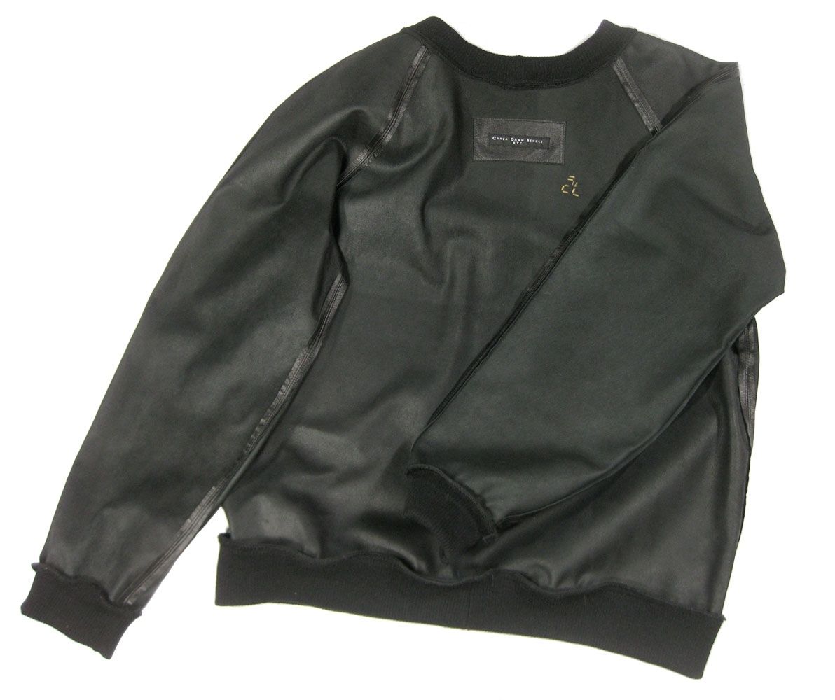 Handmade Mens Custom Made Leather Sweatshirt by Behrle NYC, LLC ...