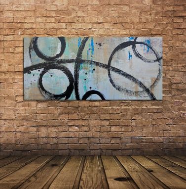 Custom Made "Perfect Timing" - Large Original Art. Contemporary Abstract Painting With Circles