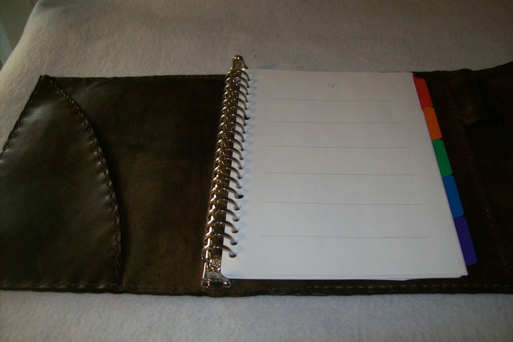 Buy Hand Made Custom Leather Planner, made to order from Kerry's Custom