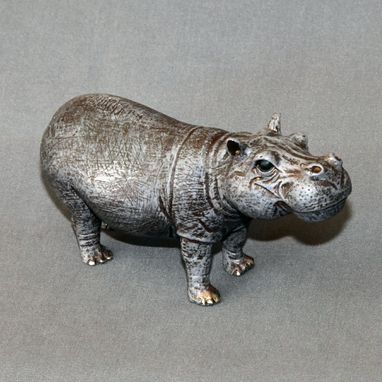 Custom Made Bronze Hippopotamus "Hippo Small" Figurine Statue Sculpture Art Limited Edition Signed & Numbered