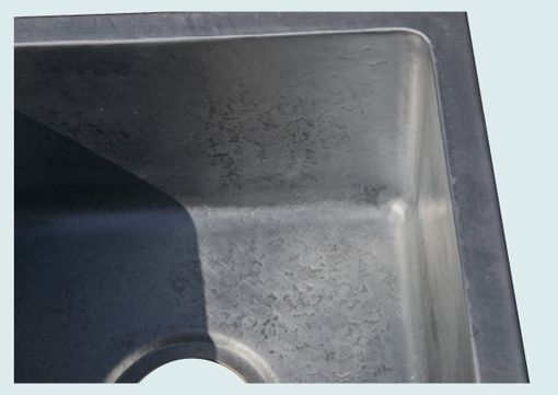 Custom Made Zinc Sink With Drop-In Rim & Hammering