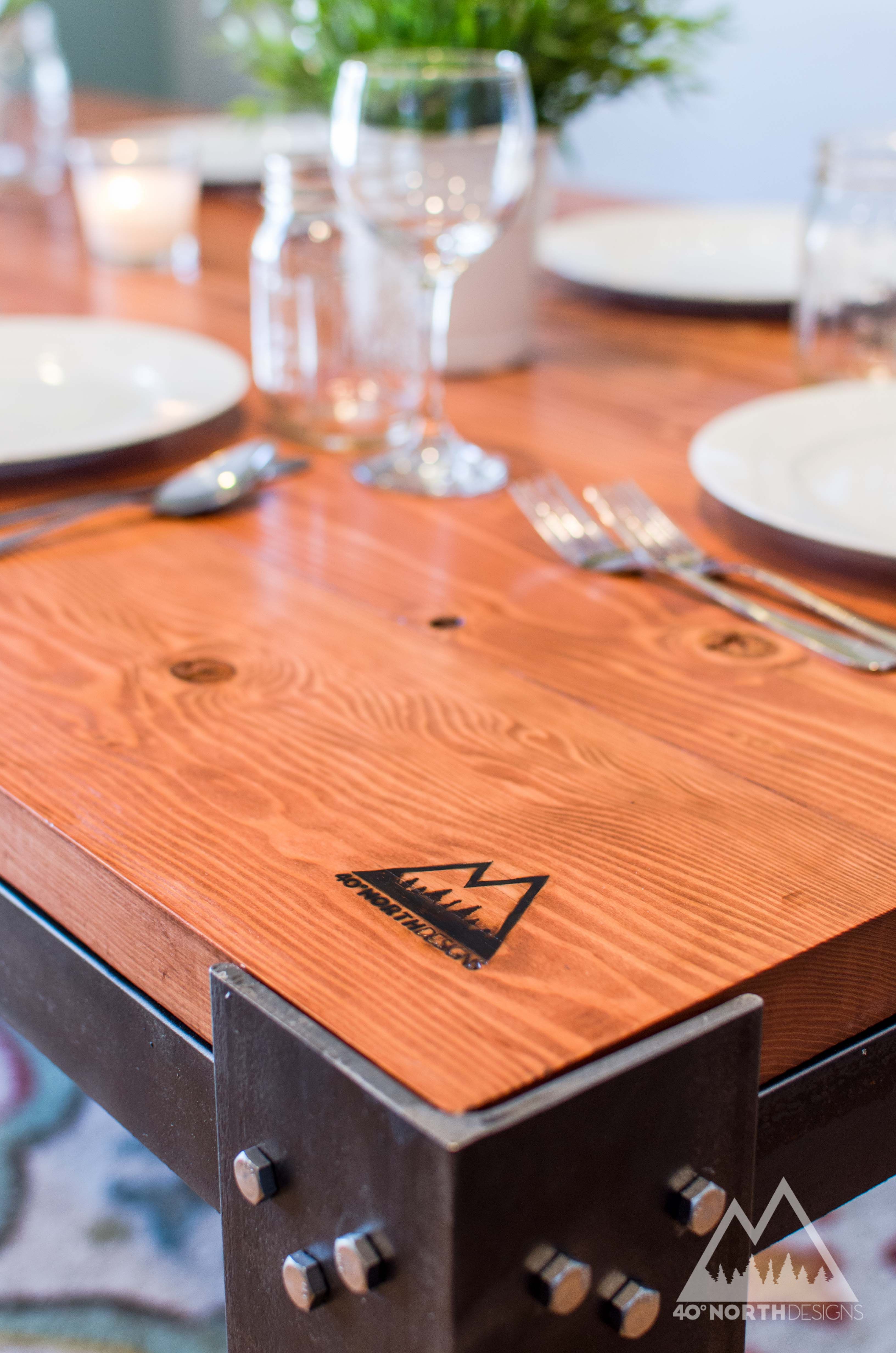 Buy Custom Modern Rustic Dining Table, made to order from 40 North