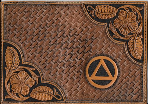 Custom Made Leather Pocket Sized Alcoholics Anonymous Book Cover