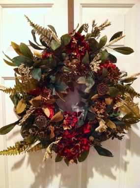 Custom Made Custom Wreath - Burgandy, Cream, Brown, Gold