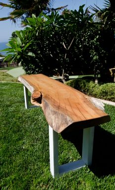 Custom Made Live Edge Eucalyptus Bench