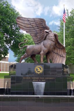 Custom Made Bronze School Macot Bronze Sculpture Missouri Western University
