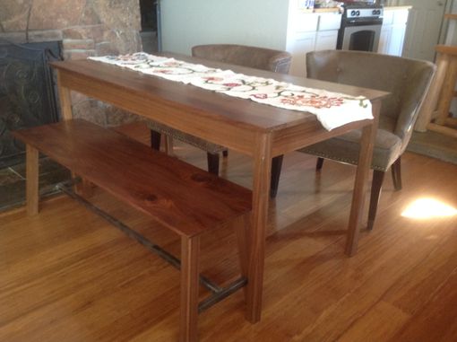 Custom Made Dining Room Table And Bench