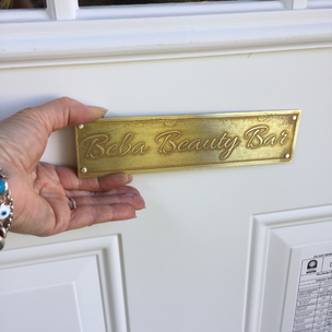 plaque customize brass door sign maria custommade
