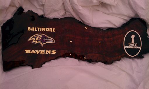 Custom Made Batimore Ravens Super Bowl Xvlii Clock