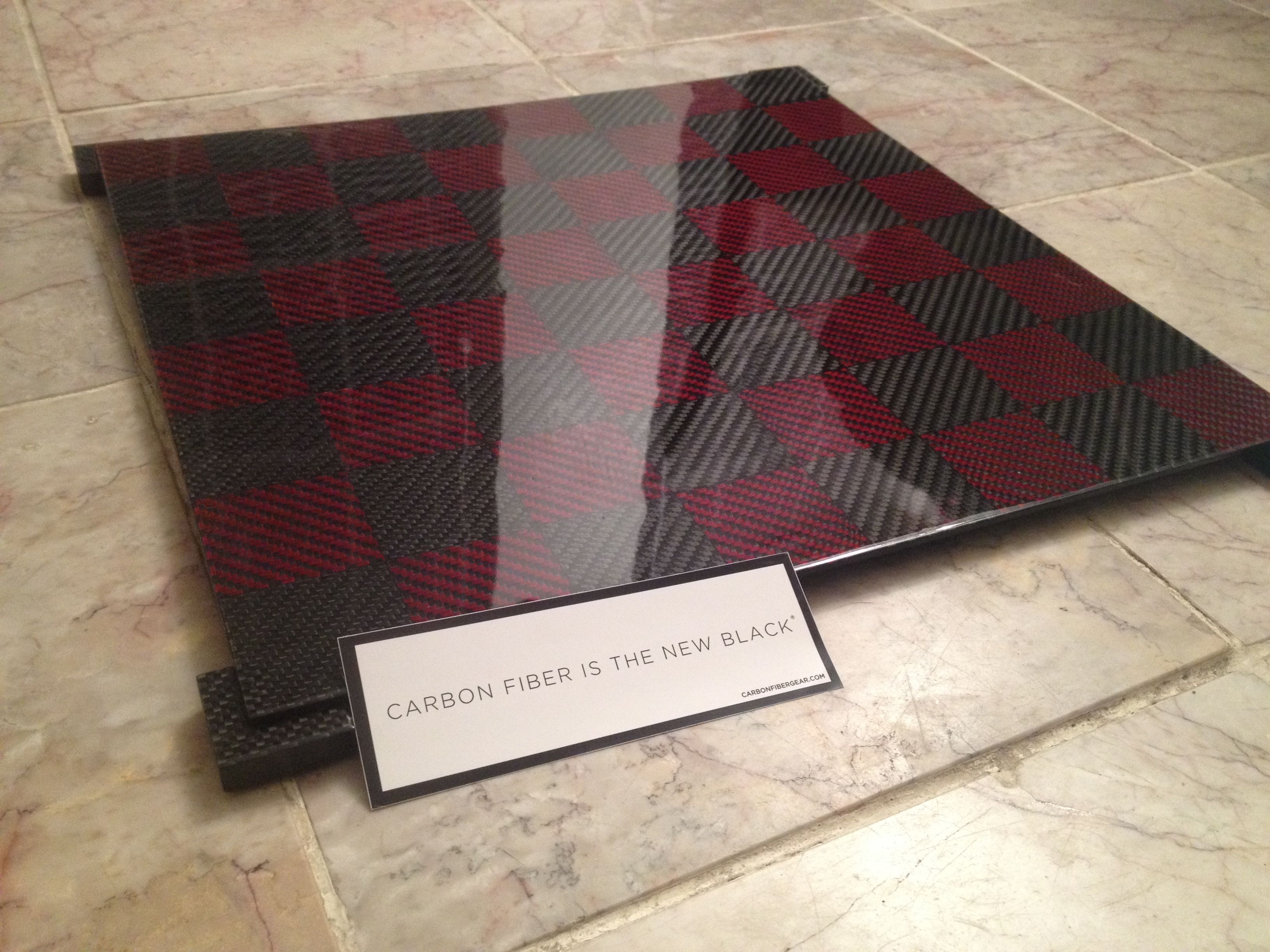 Custom Carbon Fiber Chess Board Small by Josh Foss