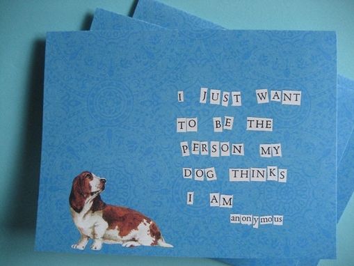 Custom Made Who My Dog Thinks I Am Notecard Set