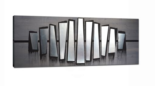 Custom Made Fierce Parallel 60x24 - Wood Wall Art, Metal Wall Art, Modern Wall Art, Wall Decor, Abstract Art