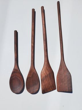 Custom Made Walnut Spoons And Spatulas
