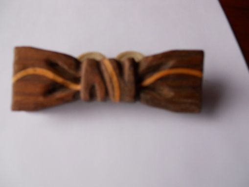 Custom Made Classic Dark Bow Tie - Novelty Arc Wood (Also Comes Reverse - Light)