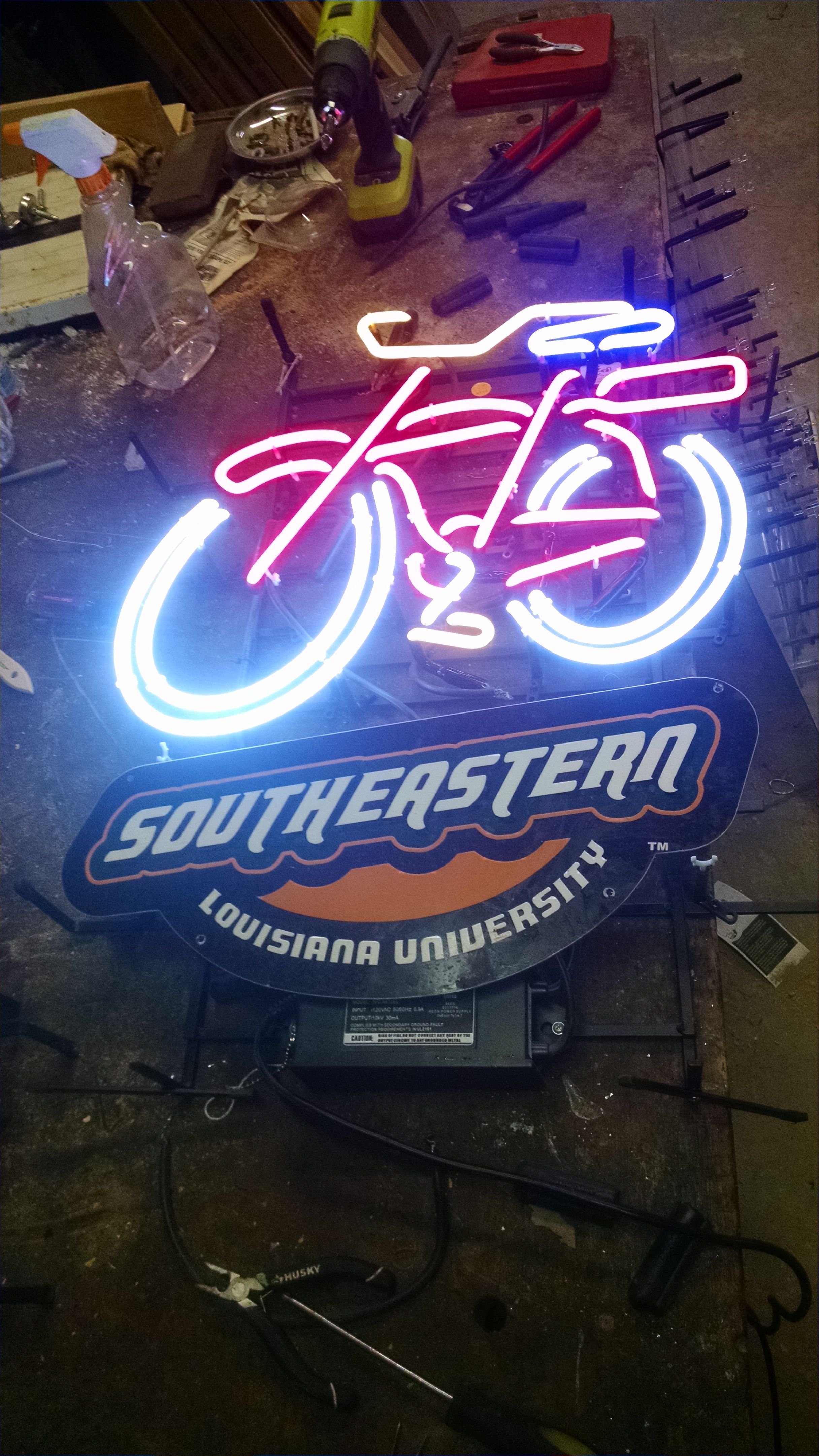 Hand Made Custom Made Sports Your College Featured On Neon Lite Sign by