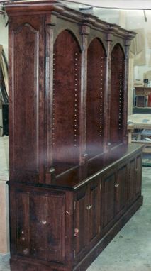 Custom Made Formal Library Bookcase W/ Arches