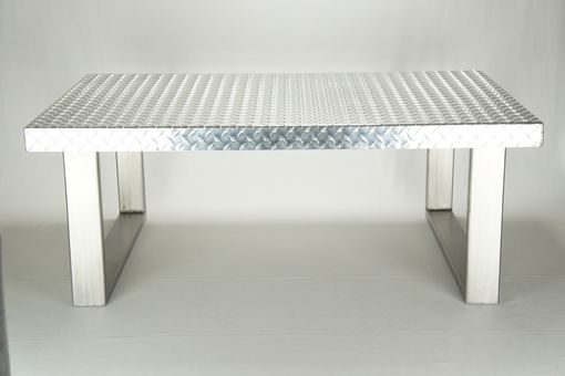 Hand Made Industrial Diamond Plate Metal Coffee Table By Ck