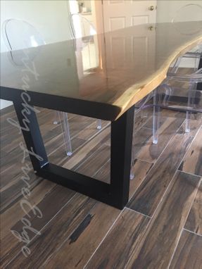 Custom Made Live Edge Dining Table, Modern Dining Table, Industrial, Conference Table