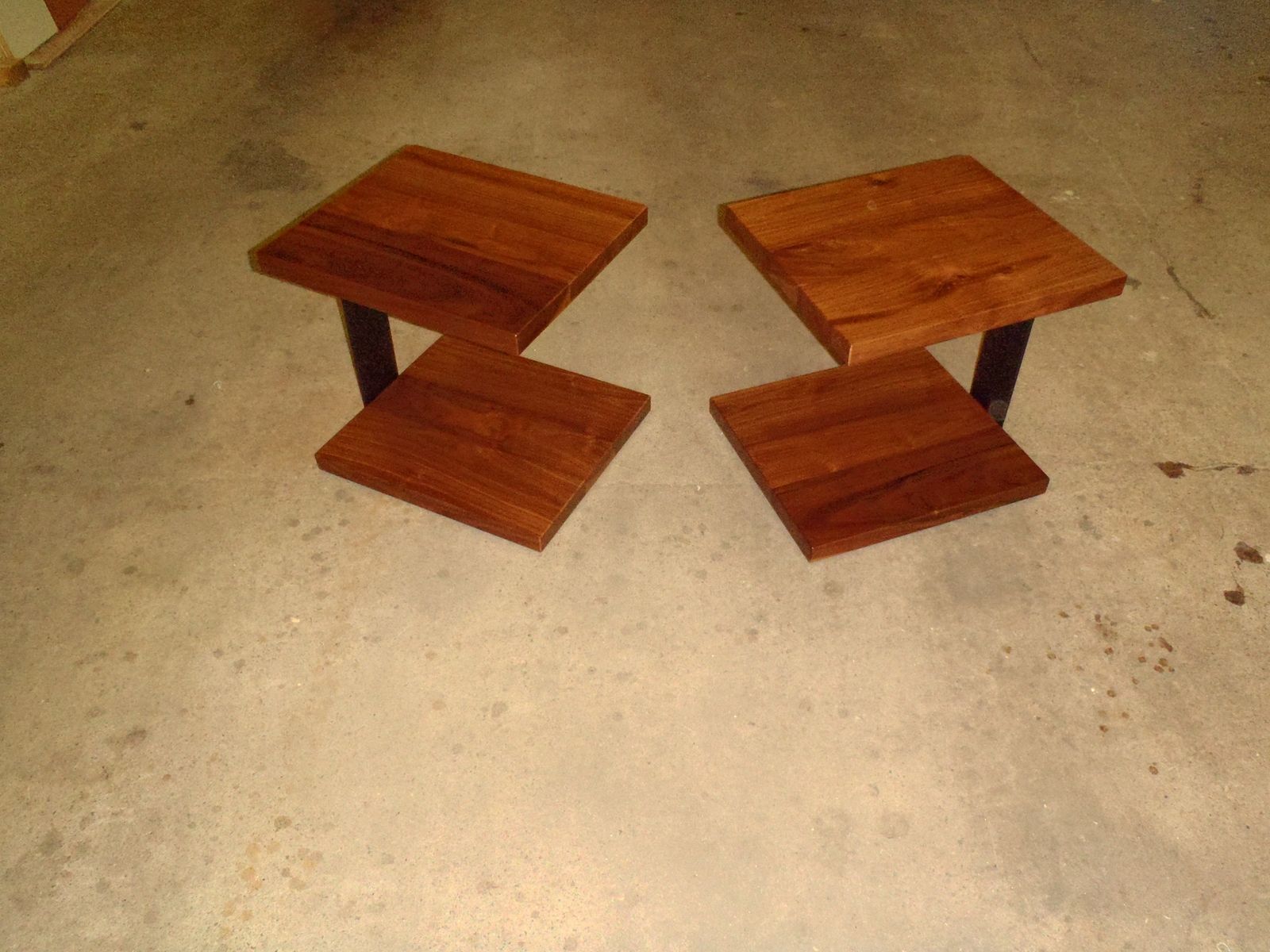 Handmade Walnut End Tables by Vail Custom Woodworking