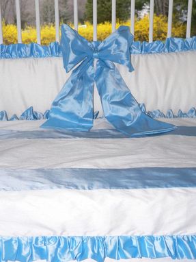 Custom Made Nursery Bedding In Faux Silk