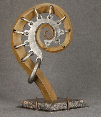 Custom Made Small Metal Sculpture "The Scroll"