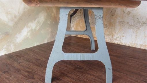 Custom Made Reclaimed Wood Kitchen Table Industrial Legs