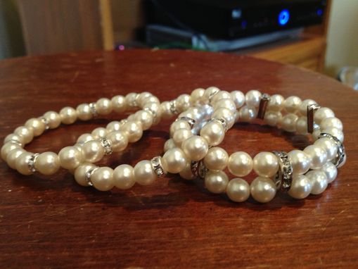Custom Made Wedding Bracelets Using Vintage Pearls