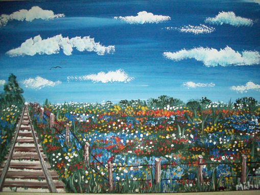 Custom Made Original Painting On Hardwood Titled: Carter Street Crossing