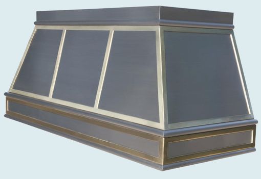Custom Made Stainless Range Hood With Brass Straps