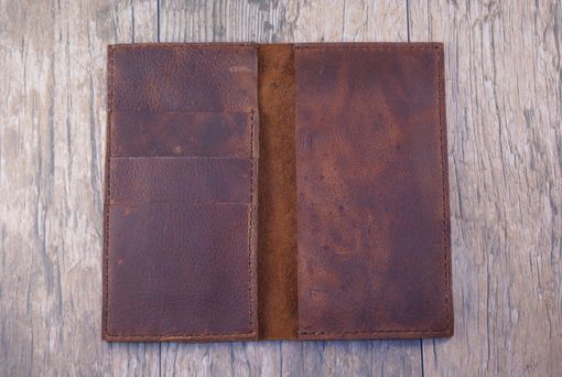 Custom Made Iphone 6 Kodiak Oil Tanned Cowhide Leather Wallet Sleeve, Free Ship In U.S.A. Handmade In The U.S.A.