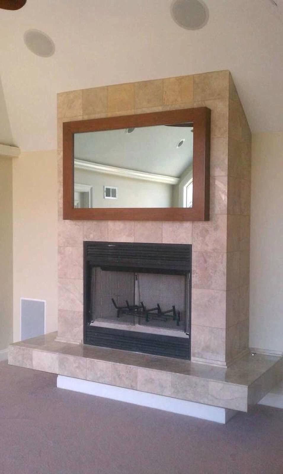 Custom Made Tv Mirror Frame by Designers Furniture & Finishing Co.