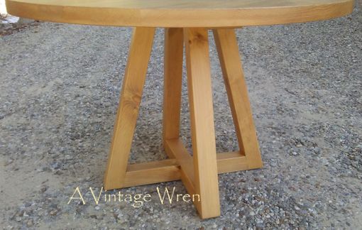 Custom Made Pedestal Table/ Modern Rustic Accent Table