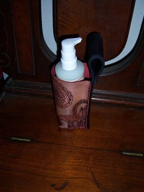 Custom Made Massage Lotion Holster W/ Leather Belt And Buckle