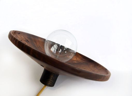 Custom Made Claro Walnut Hand Turned Pendant Lamp With Amazing Figure
