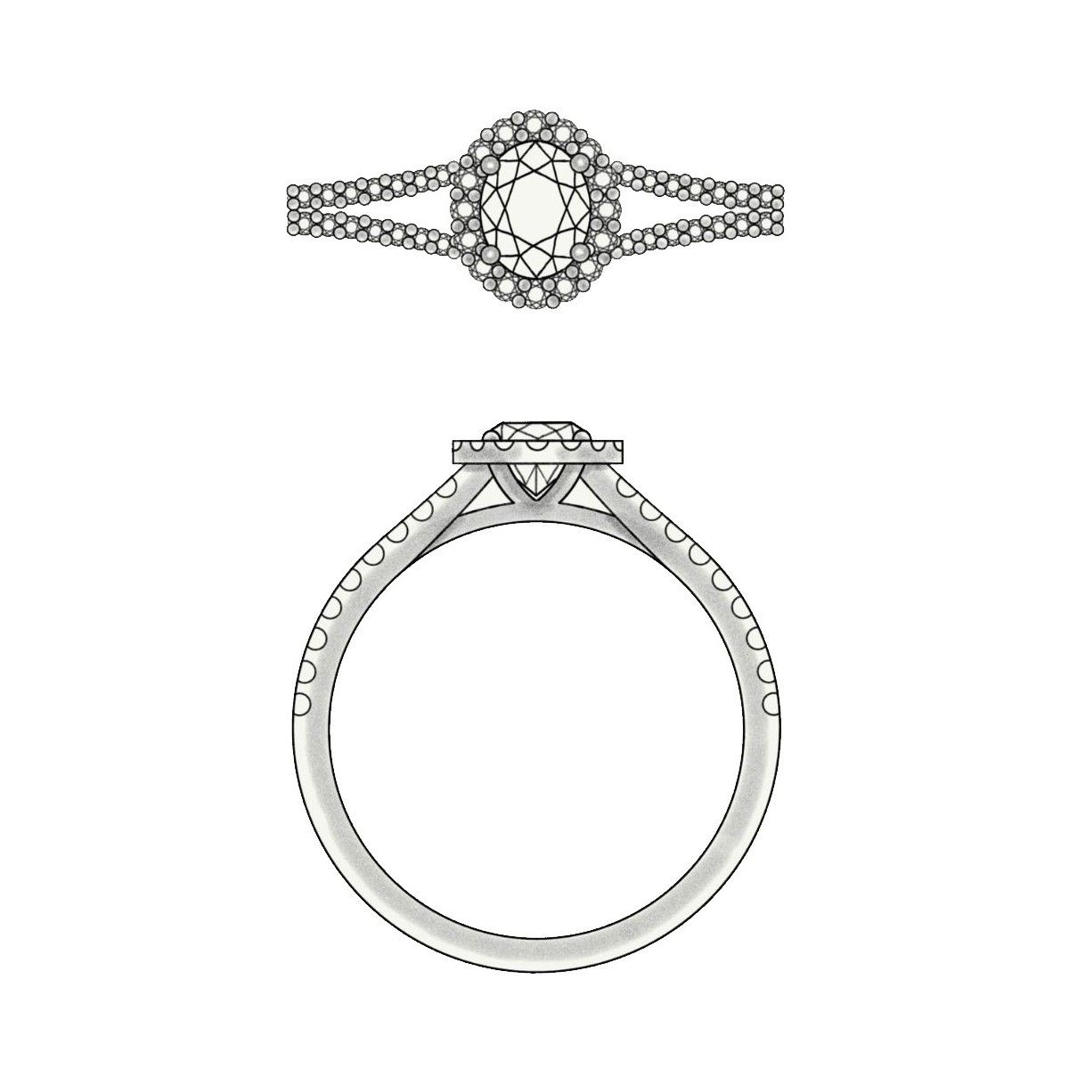 Split-shank setting engagement ring designs | CustomMade.com