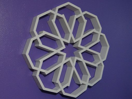 Custom Made The Snowflake - Floating Shelves-Modern Shelving-Wall Art-Wall Decor-Shelf-Geometric-Snowflake